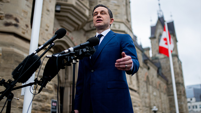 Conservatives will 'cooperate' with Liberals to end U.S. trade dispute: Poilievre